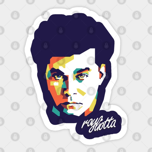 Tribute Ray Liotta on wpap style #1 Sticker by pentaShop
